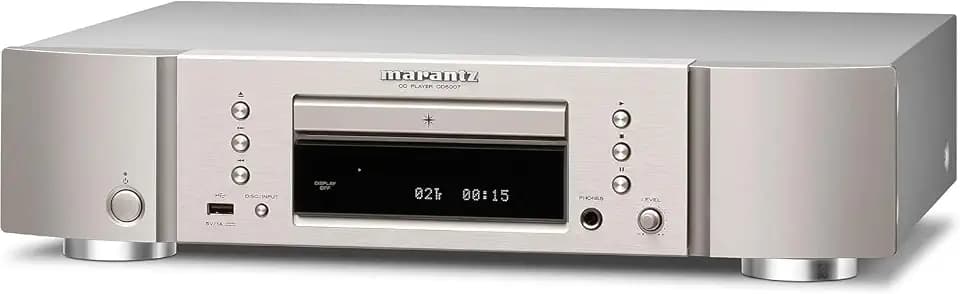 Marantz CD6007 HiFi CD Player, CD Spieler, CD- und CD-R/RW-Wiedergabe, USB, Kopfhörer-Verstärker, Silber-Gold, CD6007/N1SG