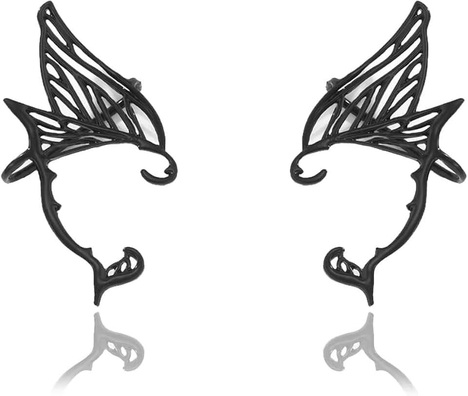 Blue Drop Goth Elven Ear Cuffs For Women Men Elf Fairy Earrings
