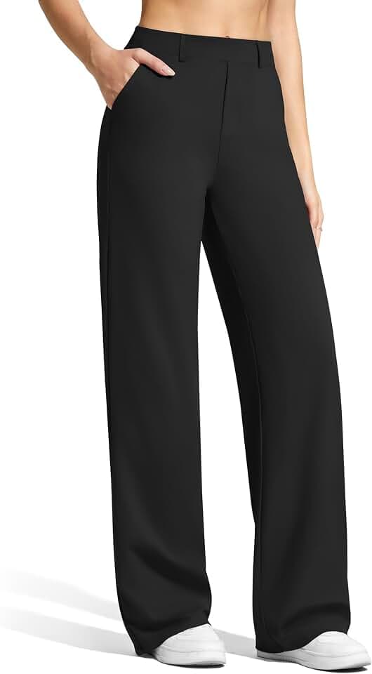 G4Free EverGoing Women's Wide Leg Dress Pants with Pockets Belt Loops