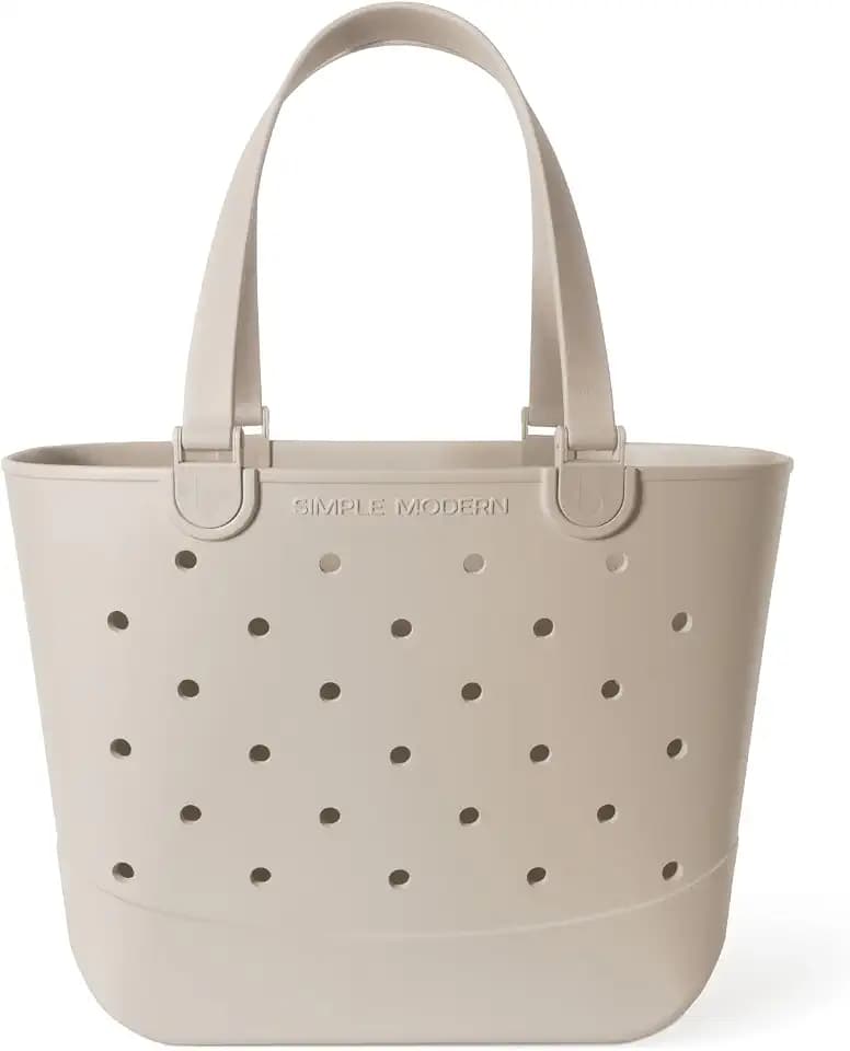 Simple Modern Waterproof Rubber Beach Bag | Extra Large | Beige
