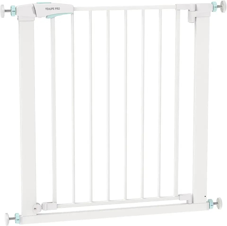 YEAUPE PRO Treppenschutzgitter Ohne Bohren, für Breiten 77-80cm, Weiß