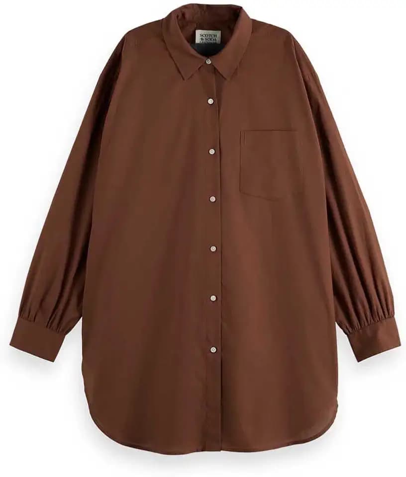 Scotch & Soda Damen Oversized Light Weight Cotton Shirt Shirt (1er Pack)