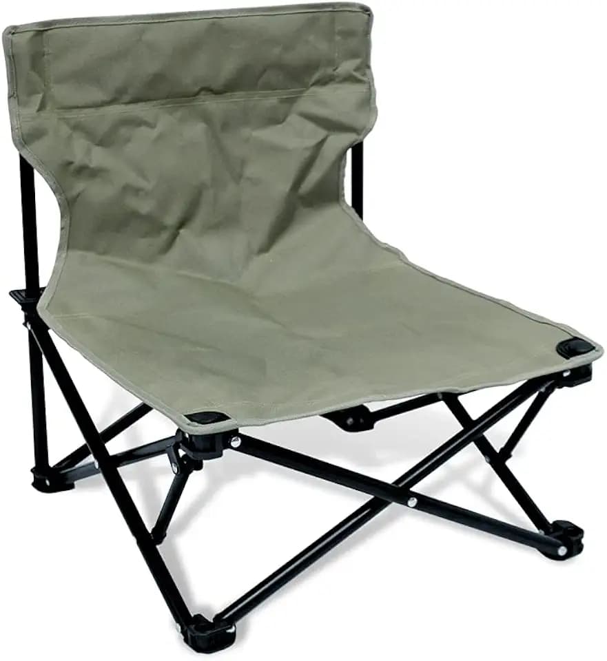 Low Beach Chairs for Adults,Lightweight Camping Chair, Camp Chair, Folding Chairs for Outside Folding Lawn Chairs for Camping Beach Concert, Low Profile Low Back