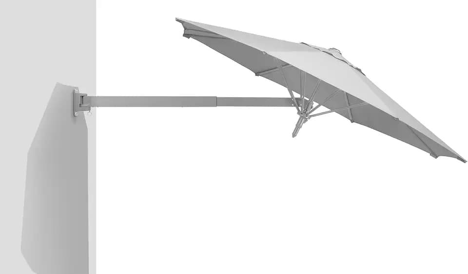 Schneider Muro, silbergrau, 250 cm, rund, Aluminium-Gestell, Bespannung Polyester, 5,40 Kg