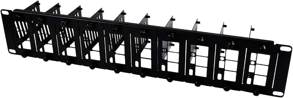GeeekPi 19 inch 2U Rack Mount for Raspberry Pi 5/4B/3B+/3B, with Removable Front Brackets, Compatible with 19 inch Server Cabinets
