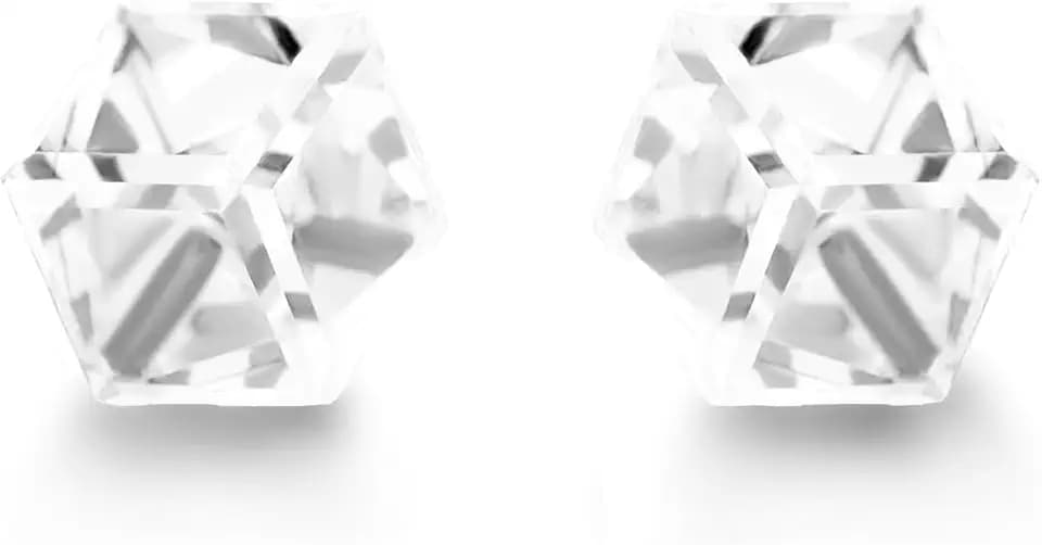Seona Cubic Crystal Earrings for Women, Hypoallergenic Stainless Ear Studs