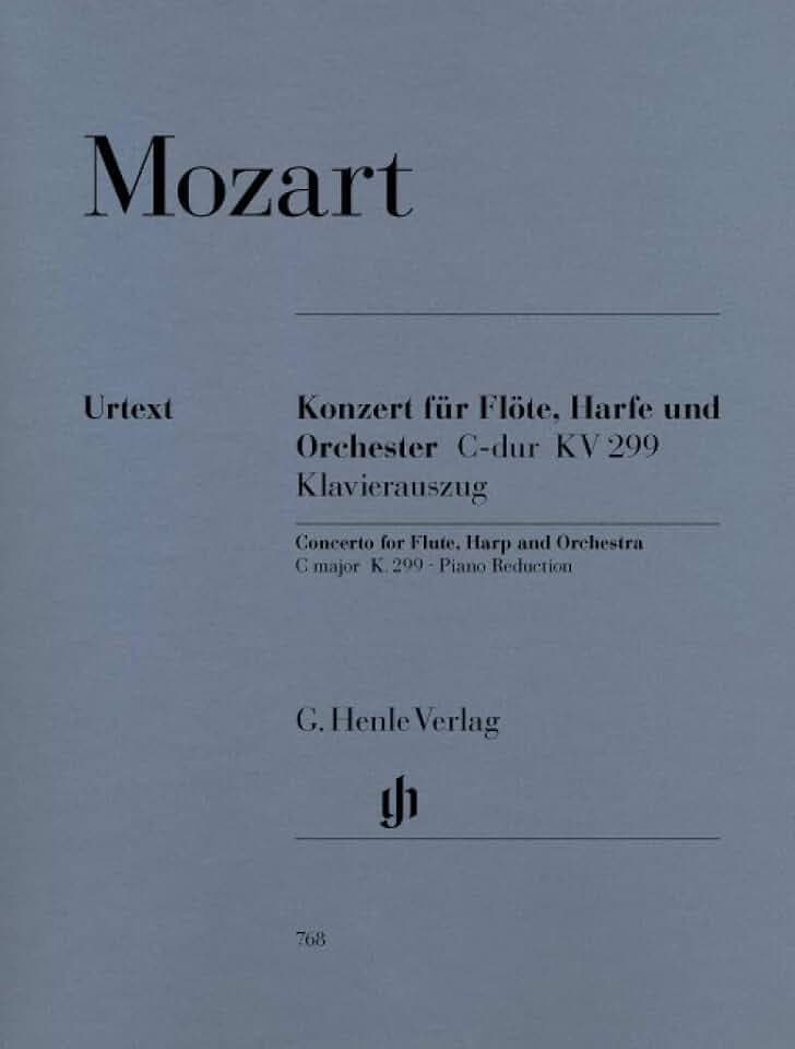 Konzert C-Dur KV 299 Fl Ha Orch. Flöte, Harfe, Klavier: Besetzung: Flöte und Klavier (G. Henle Urtext-Ausgabe)