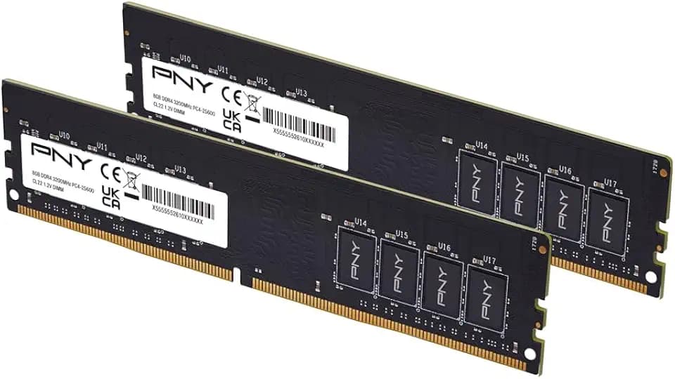 PNY DDR4 16GB (2x8GB) 3200MHz CL22 Performance Desktop Memory Kit