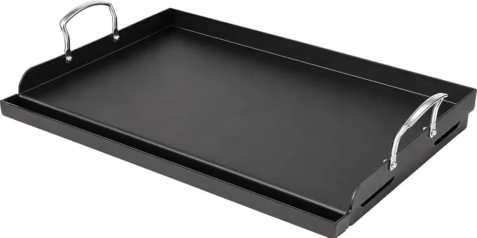 Utheer 25" x 16" Pre-Seasoned Nonstick Cast Iron Griddle for Gas & Charcoal