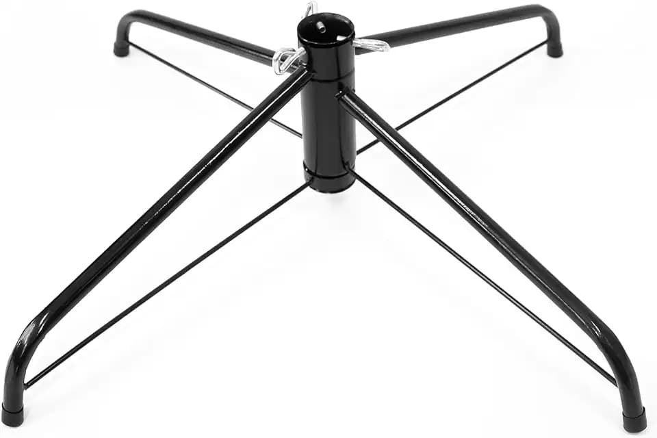 16.9 inch Christmas Tree Stand for Artificial Trees, Folding Christmas Tree Base for 3 Ft to 6 Ft Artificial Trees, Fits 0.5-1.25 Inch Tree Pole (Green)