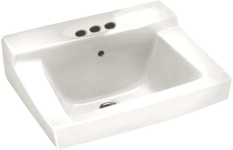 American Standard 0321.026.020 Declyn 4-Inch Centerset Wall Mount Sink, White, 1.25 Inch, Model:0321026.020