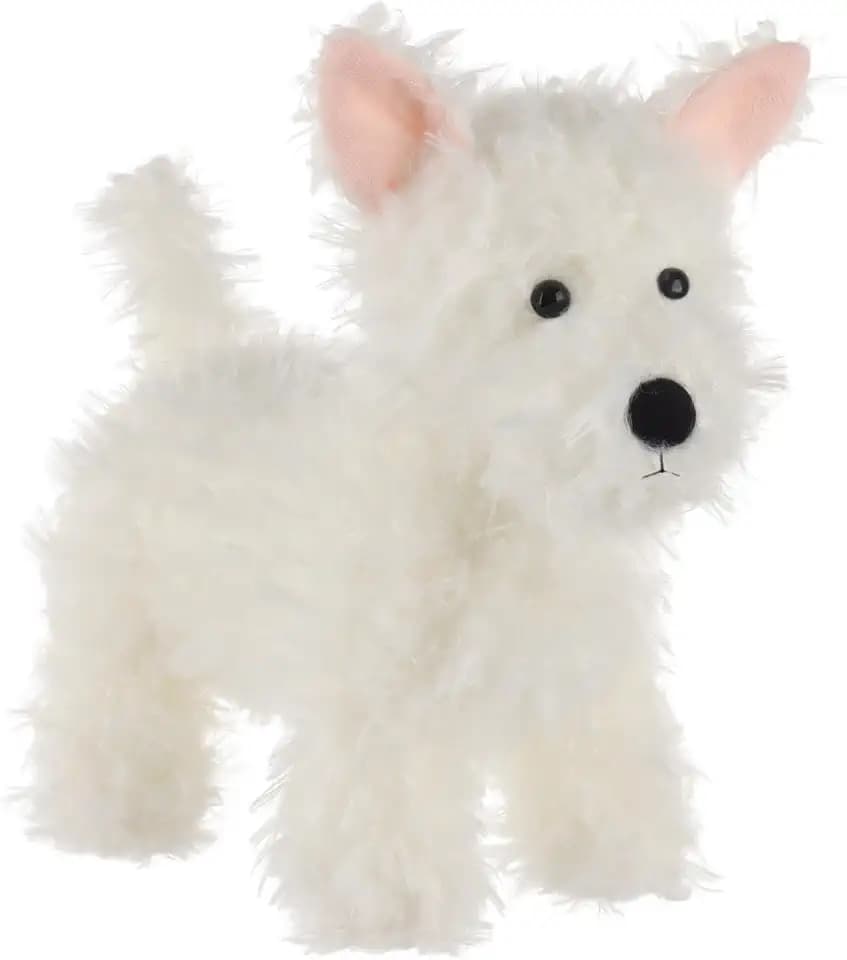 Apricot Lamb Toys Plush White West Highland Dog Puppy Stuffed Animal 9.5''