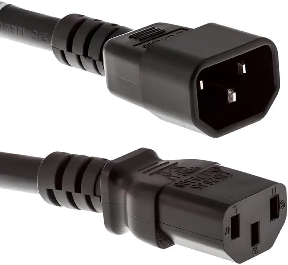 CablesAndKits 3 Prong Power Cord 6ft (1.82m), C13 to C14, 14 AWG