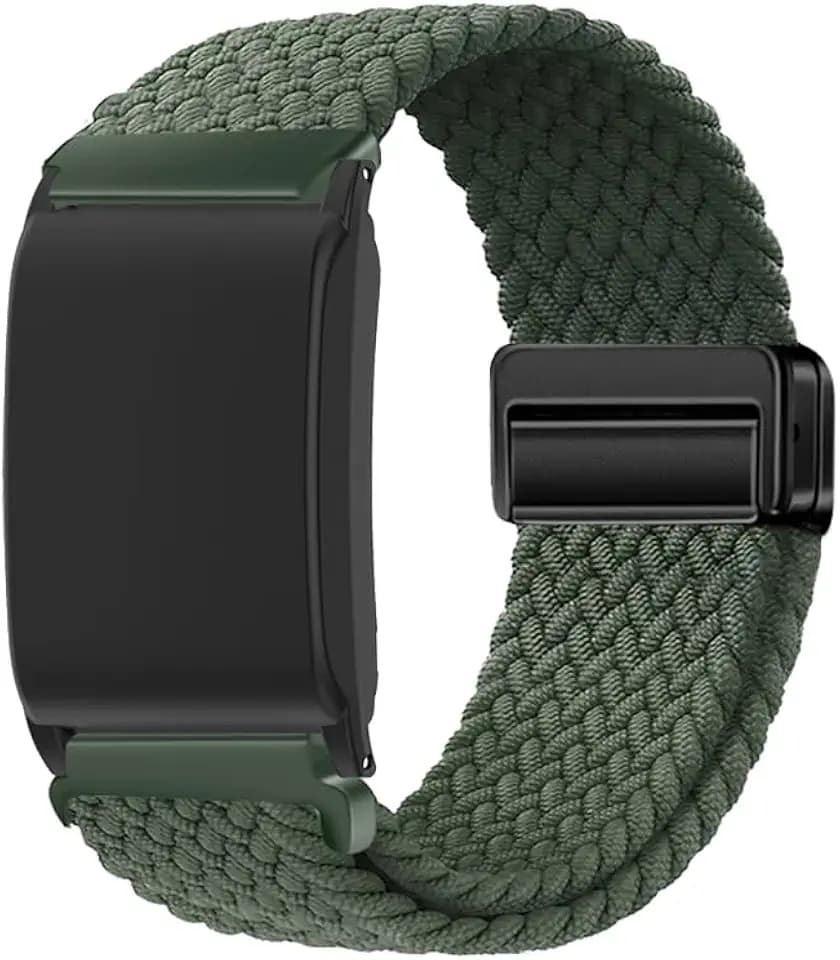 Woven Nylon Strap with Full Coverage Case for Whoop 5.0/4.0, Matte Finish Enclosure and Magnetic Clasp, Breathable Sport Band Replacement Kit