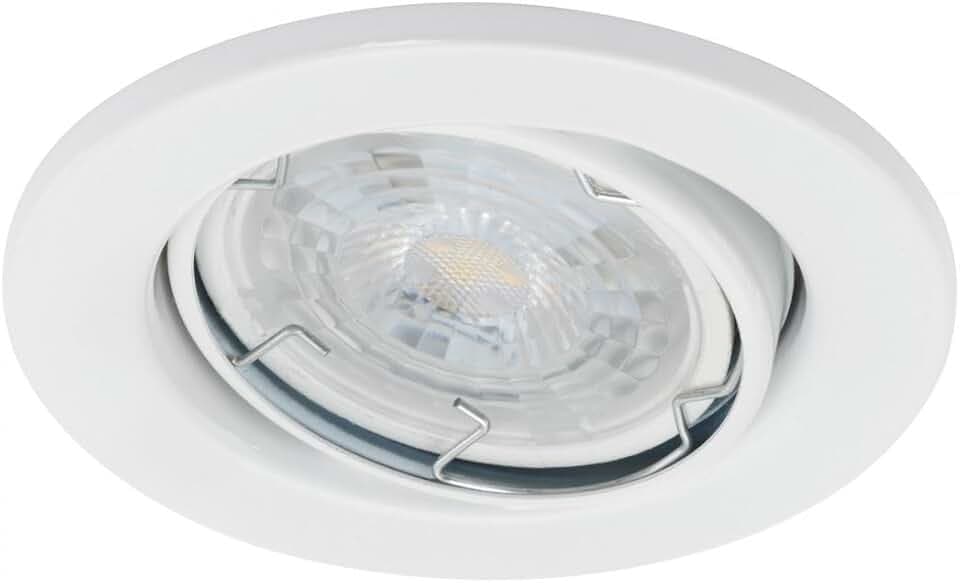 BRILONER Leuchten - LED Einbauleuchten, 3er Set, Deckenlampen dimmbar, LED-Modul schwenkbar, 3x GU10, je 5,5 Watt, je 460 Lumen, 3.000 Kelvin, IP23, Weiß, 86x70mm (DxH), 7256-036