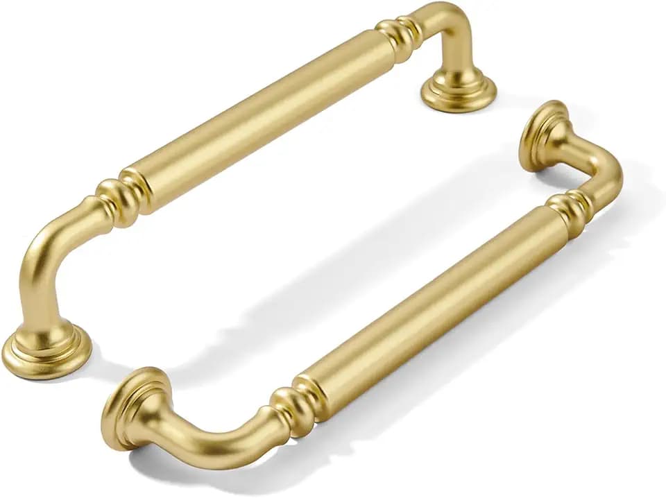 khtumeware 10-Pack 4-Inch Brushed Gold Cabinet Pulls
