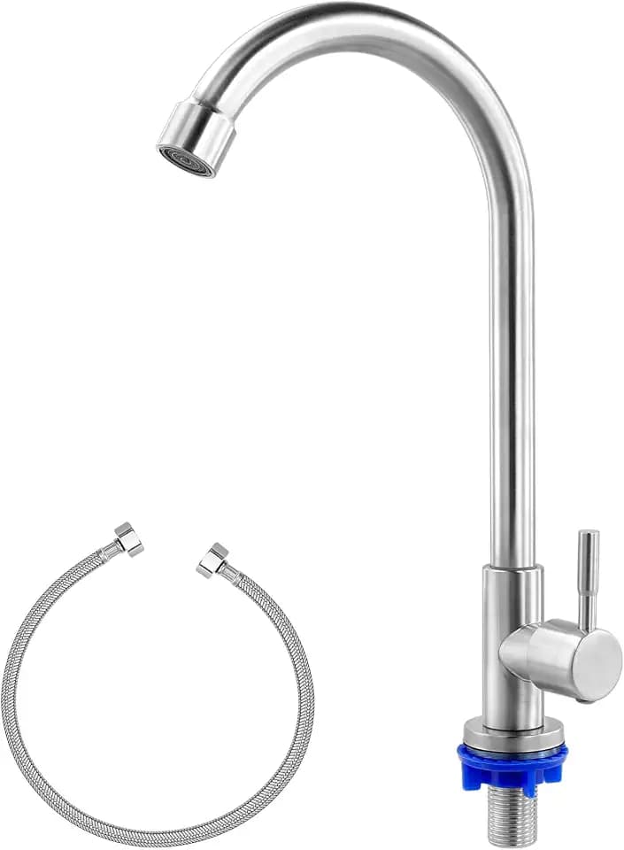 Wasserhahn Küche,Mischbatterie für Küchen Spültisch mit Schläuchen,360°Drehbar Einhand Armatur Küche, Hochdruck Küchenarmatur