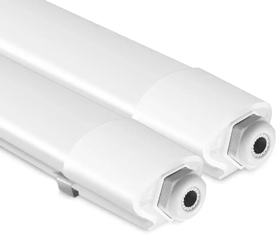 zemty 2 Stück Feuchtraumleuchte LED Röhre 90CM, 3000K/4000K/6500K 24W 2640LM LED Deckenleuchte, IP65 Wasserfest Lichtleiste für Kellerlampe, Werkstattlampe, Küchenlampe, Badlampe