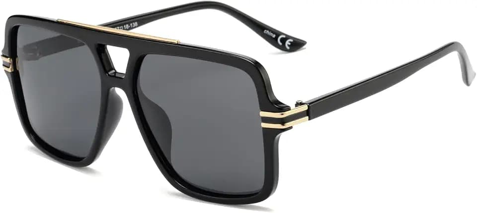 OUWEN Retro Oversized Polarized Square Sunglasses Womens Mens OW2237