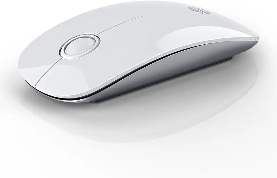 RAPIQUE Bluetooth Wireless Mouse, BT5.1＆ 2.4G Slim Dual Mode, White