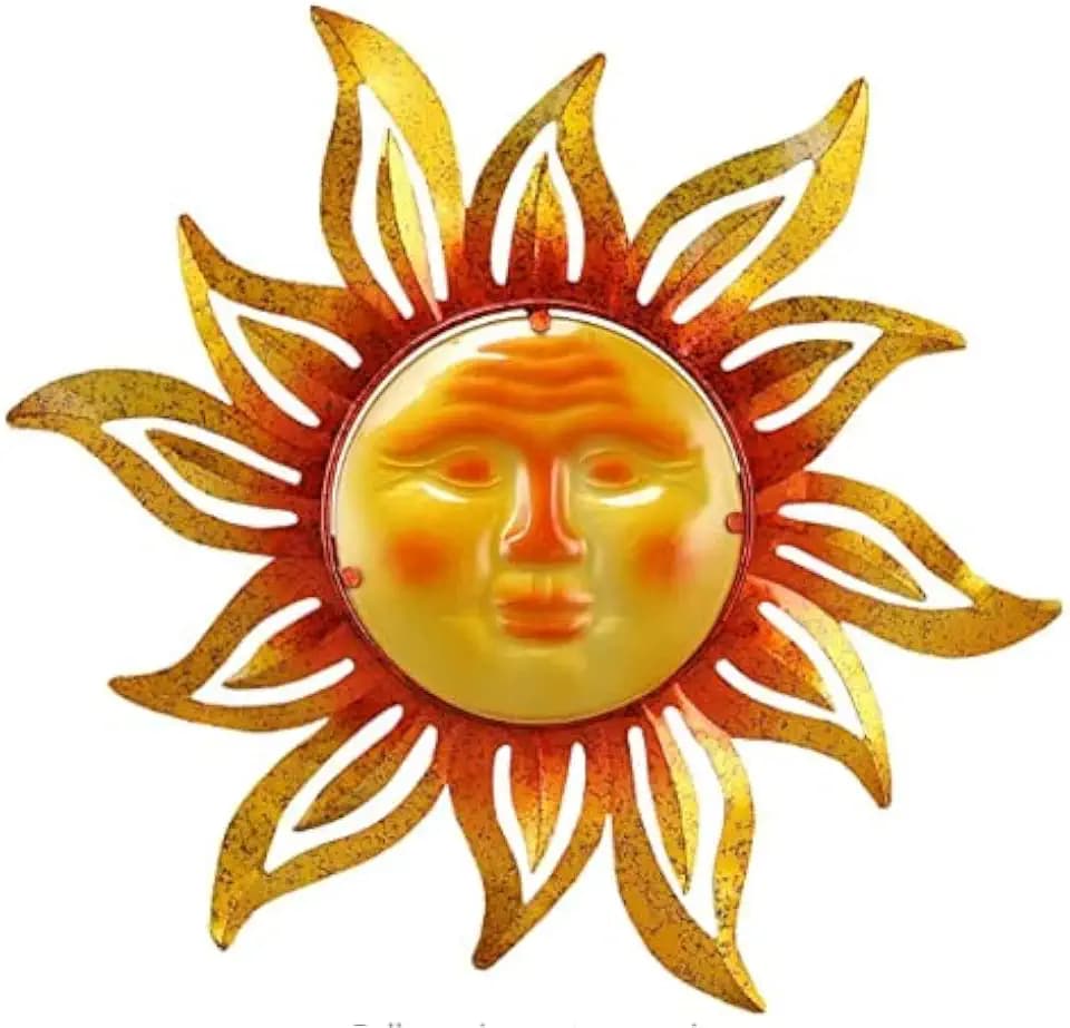 Metal Sun Outdoor Wall Art Decor Hanging Weird Decor Wall Art