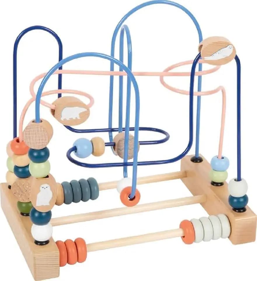 small Foot Motorikschleife „Arctic“ aus FSC® 100%-zertifiziertem Holz, Motorikspielzeug für Kinder ab 1 Jahr, 12442