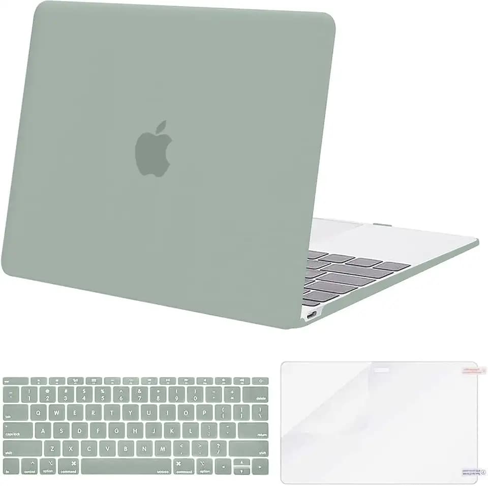 MOSISO Compatible with MacBook 12 inch Case A1534,2017-2015, Antique Green