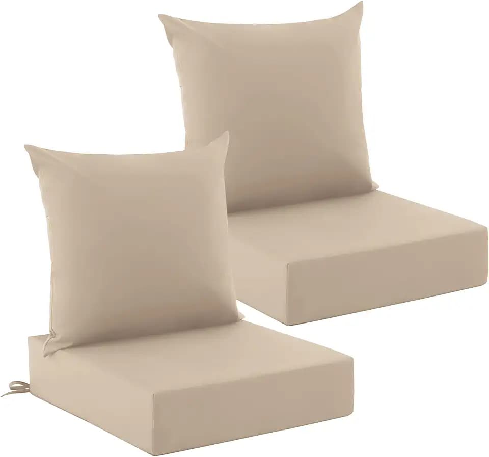 Outdoor Chair Cushions, Waterproof & Fade Resistant Patio Cushions