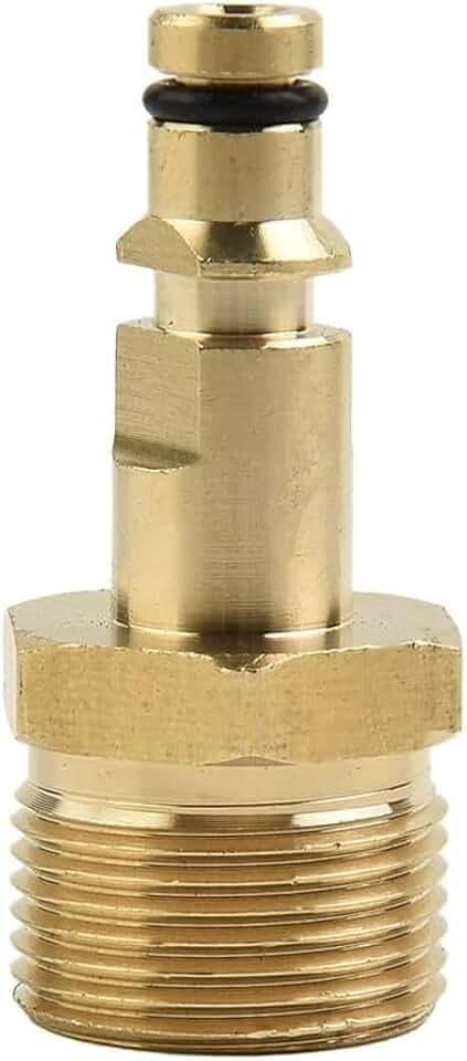 M22 Hochdruckreiniger Stecker auf Schnellanschluss Schlauchadapter Massives Messing Einlass und K-Serie Ausgangskupplung passt für Kärcher für Nilfisk für Bosch Elektrische Gartenwerkzeuge