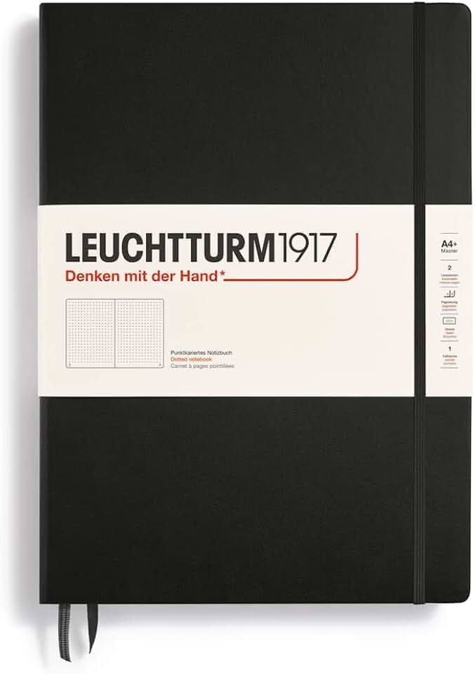 LEUCHTTURM1917 327366 Notizbuch Master (A4+), 233 Seiten, dotted schwarz
