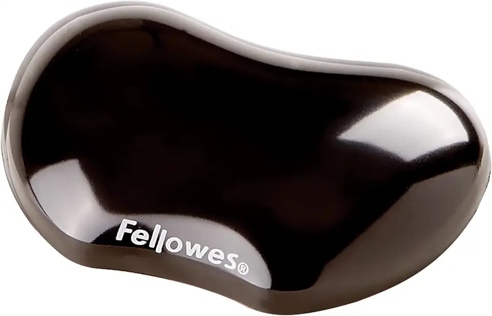 Fellowes Handballenauflage Crystals - flexible Handgelenkauflage mit Gelfüllung - für Büro, Zuhause & Gaming - für Mauspad geeignet - schwarz