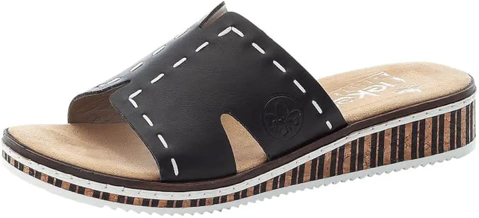 Rieker Damen Pantoletten V3692, Frauen Slip On