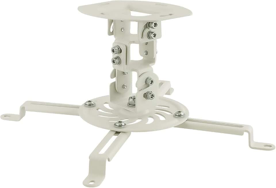 Mount-It! Low Profile Projector Ceiling Mount, 30 lbs, White