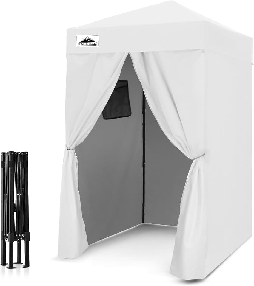 EAGLE PEAK Flex 4x4 Pop Up Changing Room, Compact Changing Tent, White