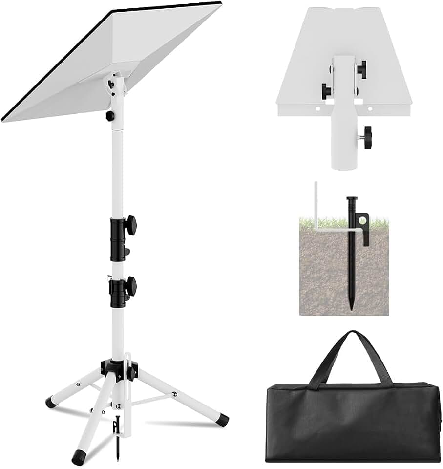Starlink Mount Gen 3, Starlink Tripod Stand with Mount Adapter, Adjustable Height for Starlink Standard 4/4X/V3, 90° Tilt Angle Adjustment Starlink Antenna Pipe Adapter (White)
