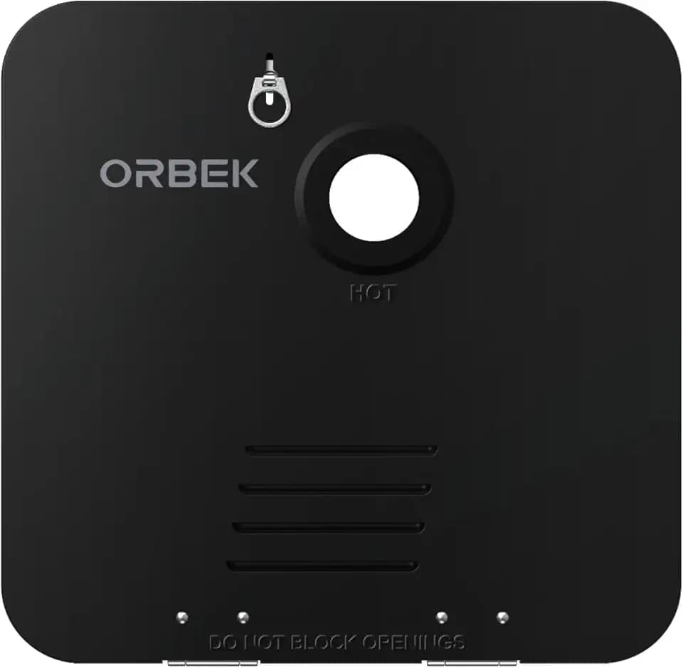 ORBEK 15 x 15 in RV Water Heater Door & Flange, Black