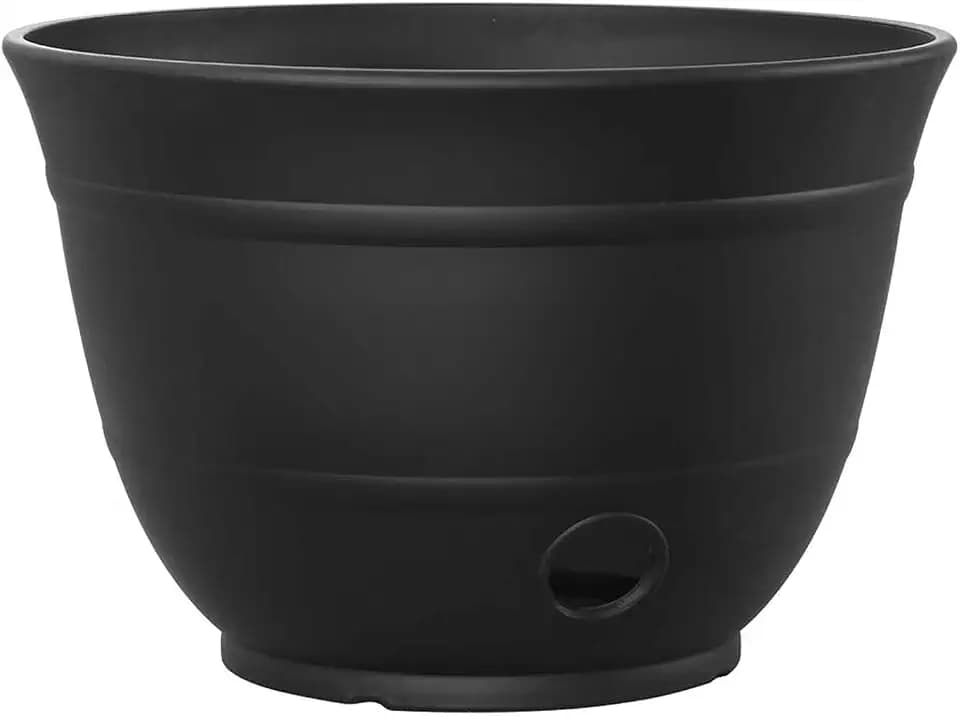 Liberty Garden 1924-N Matte Black High Density Resin 100' Garden Hose Pot