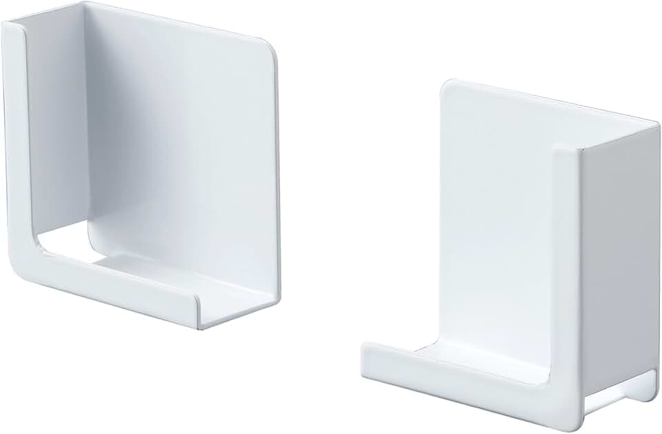 YAMAZAKI 4984 Tower Magnetic Tablet Holder, White, Steel, 5 x 2.5 x 5 cm