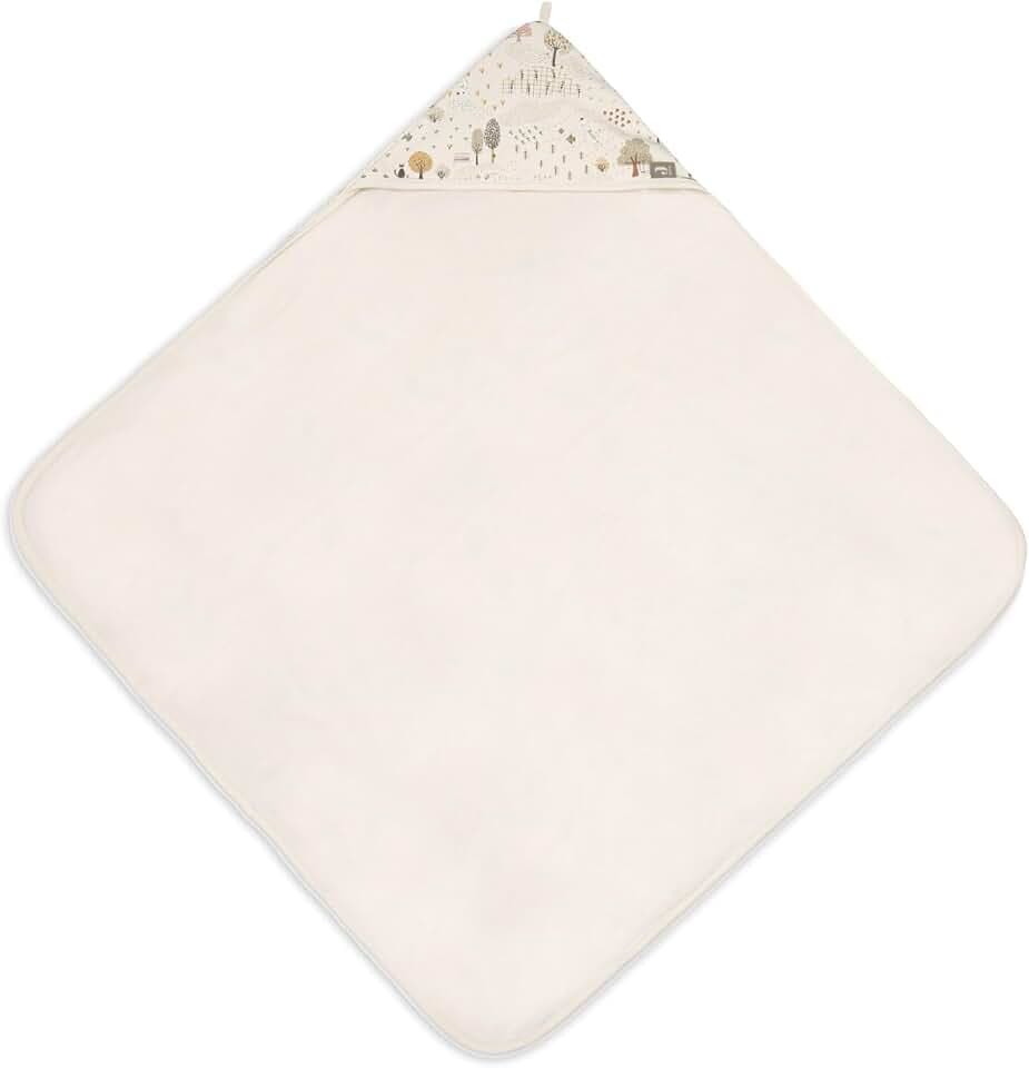 Jollein Kapuzenhandtuch Baby – Tiny Park – 75x75cm – 100% Baumwolle – Frottee – Oeko-TEX Zertifiziert – Baby Handtuch Kapuze – Kapuzenhandtuch Kinder für Mädchen und Jungen