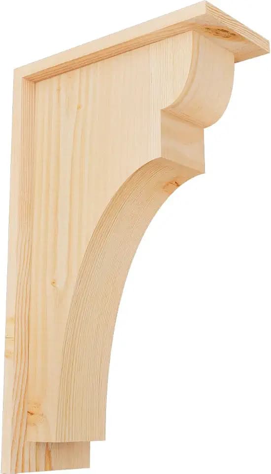 Ekena Millwork COR06X12X20YOR01SDF 5 1/2"W x 12"D x 20"H Yorktown Smooth Corbel w/Backplate, Douglas Fir