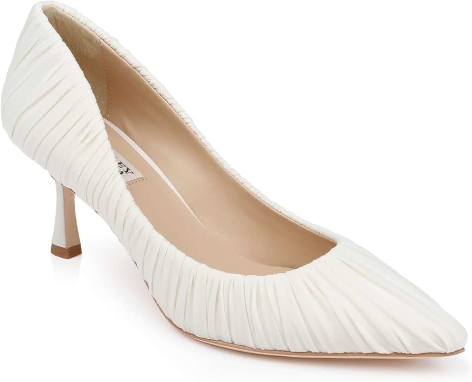 Badgley Mischka Women's Verity Ruched Kitten Heel Pumps