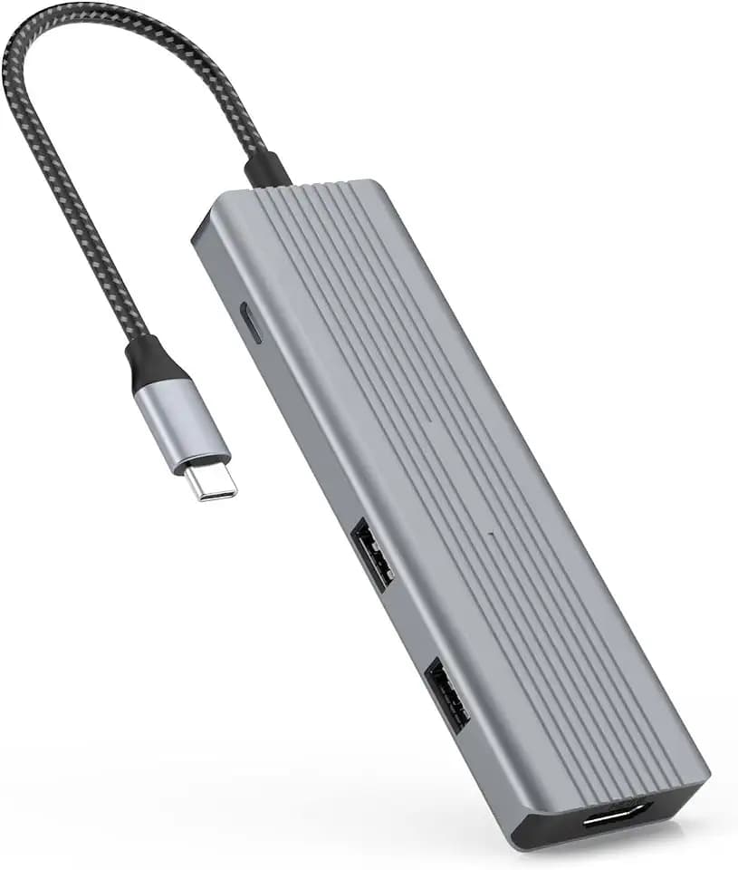 USB C Hub Multiport Adapter with 4K HDMI, 100W PD, 2*USB 3.0, 2*USB 2.0, Type C, SD Card Reader