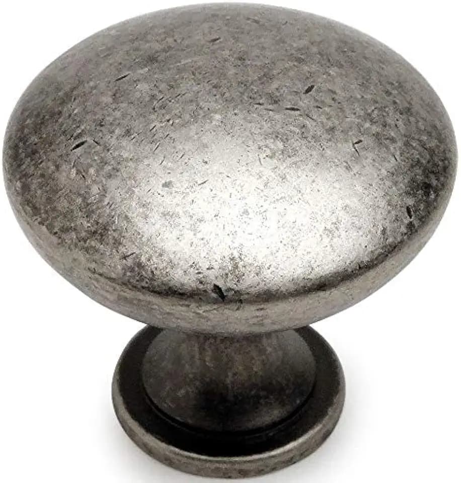 Cosmas 25 Pack 5305WN Weathered Nickel Traditional Knob 1-1/4 Inch Diameter