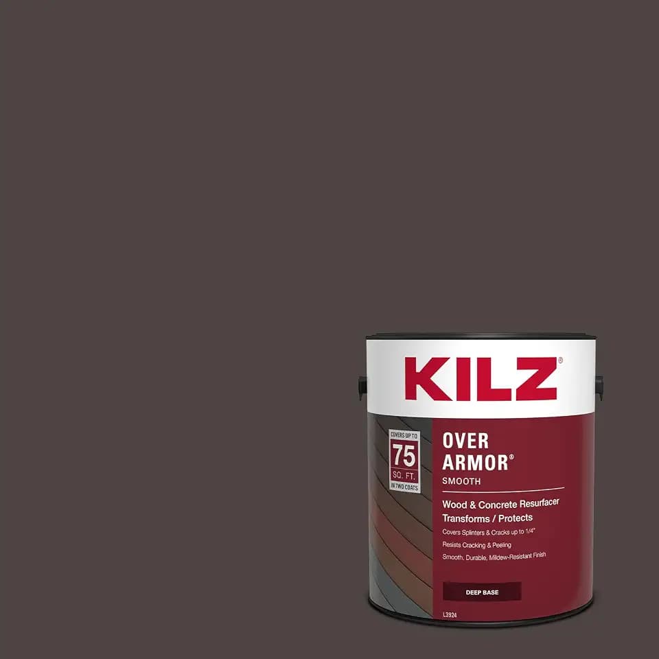 KILZ Over Armor Textured Solid Coating Resurfacer, Hickory Bark 1 Gallon