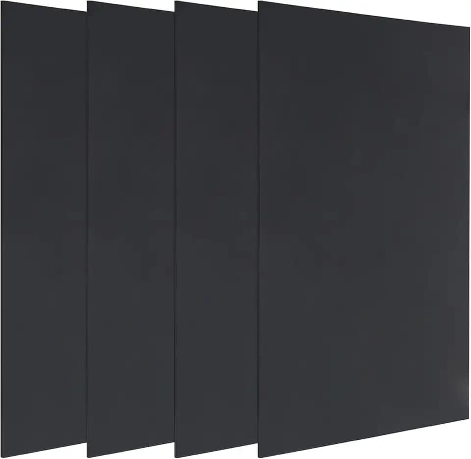 SYUTBOU 4 Stück A4 Schwarze Acrylplatte, 3mm Dick Kunststoffplatte, 297x210mm Kunststoffplatten für Basteln, Modellbau