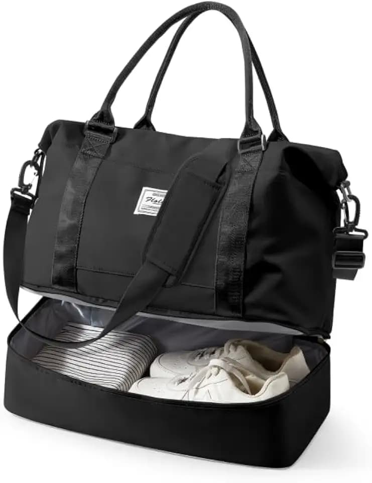 Travel Duffel Weekender Bag Women Tote Carry On Bags With Shoe Compartment