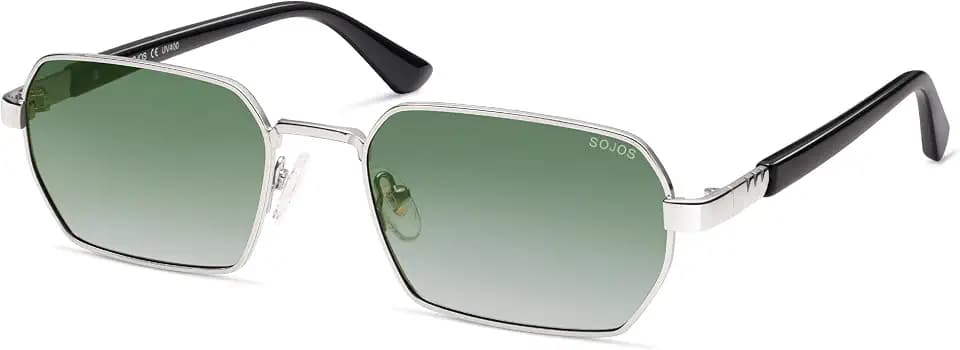 SOJOS Retro Rectangle Polarized 90s Sunglasses Women Men SJ1270