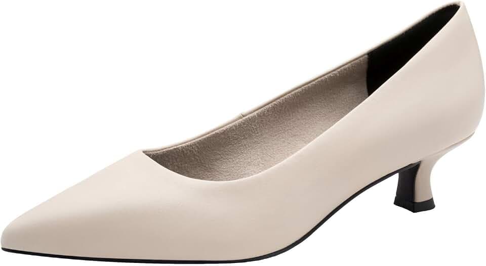 MARCO TOZZI Damen Pumps weiches Feel Me Fußbett Leder Leder Decksohle weiches Innenfutter Modern