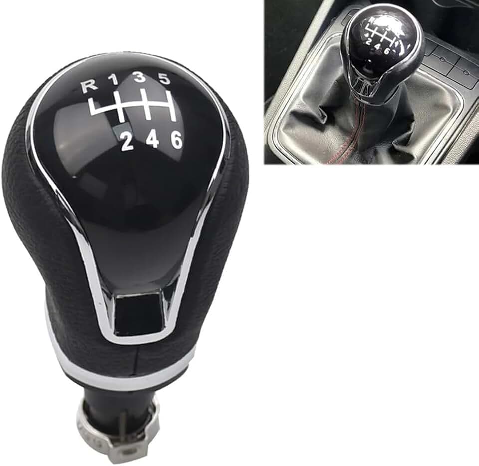 6-Gang Schaltknauf Chrom Zierring passend SEAT Ibiza 6J 2009-2017 Ersatz Tuning Zubehör