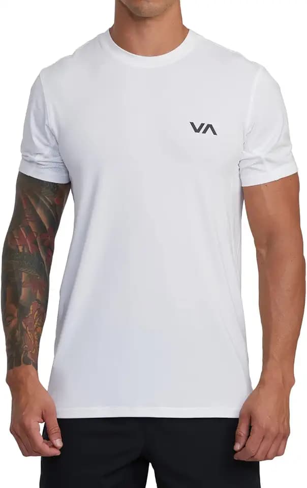RVCA Mens Sport Vent Athletic Breathable Short Sleeve Tee